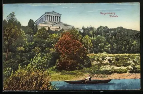 AK Regensburg, Walhalla mit Gondel