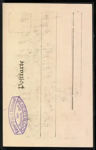 AK Coblenz, Provinzialdenkmal Kaiser Wilhelm I.