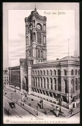 AK Berlin, Blick auf das Rathaus
