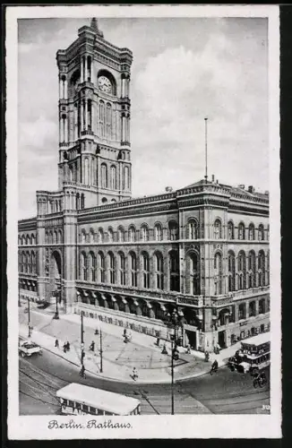 AK Berlin, Rathaus mit Bussen