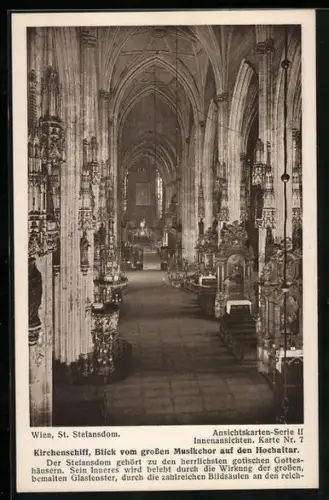 AK Wien, Kirchenschiff im St. Stefansdom