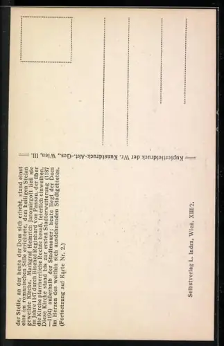 AK Wien, St. Stefansdom, Südwestansicht