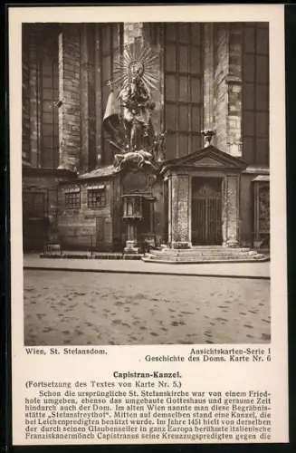 AK Wien, St. Stefansdom, Capistran-Kanzel
