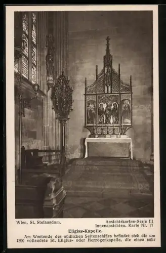 AK Wien, St. Stefansdom, Eligius-Kapelle