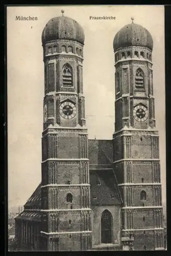 AK München, Frauenkirche, Frontalansicht