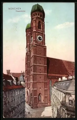AK München, Frauenkirche, Seitenansicht