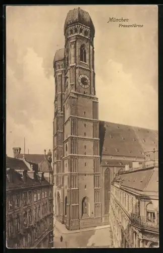 AK München, Türme der Frauenkirche