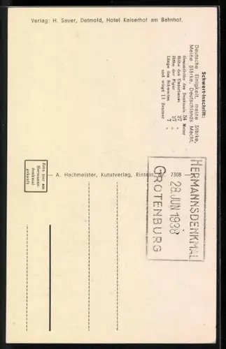 AK Teutoburger Wald, Am Hermannsdenkmal