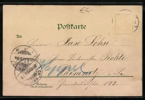 Lithographie Berlin, Rotes Rathaus, Spandauer Strasse, Strassenbahn