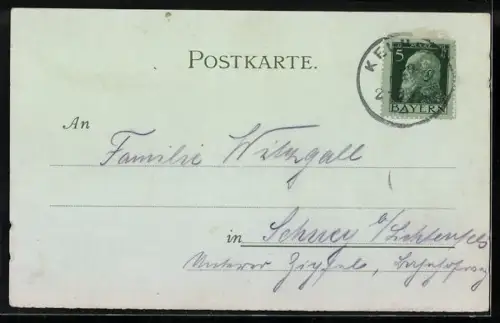 Mondschein-Lithographie Kelheim, Befreiungshalle im Vollmondlicht