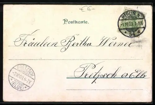 Lithographie Berlin, Strandbild der Berolina am Alexanderplatz, Rathaus um 1900