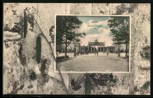 AK Berlin, Blick zum Brandenburger Tor