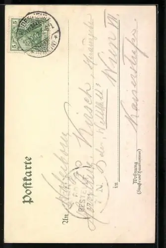 Lithographie Rüdesheim, Niederwald-Nationaldenkmal