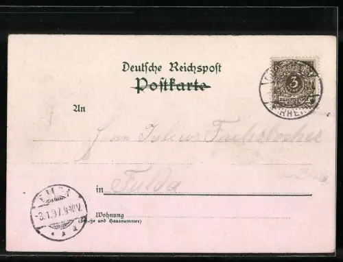 Lithographie Bingen, Die Wacht am Rhein, Rheinstein, Mäusethurm