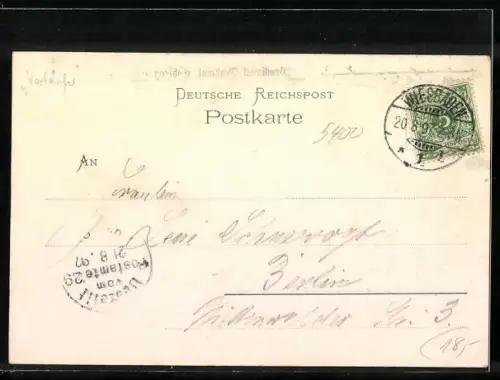 Lithographie Coblenz, Provinzial Denkmal Kaiser Wilhelm I