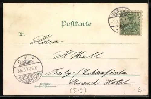 AK Berlin, Brandenburger Tor mit Wappen