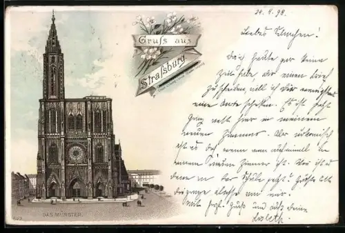 AK Strassburg, Blick zum Münster