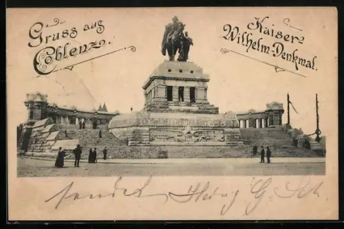 AK Coblenz, Kaiser-Wilhelm-Denkmal