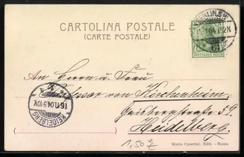 Lithographie Roma / Rom, Il Colosseo, Kolosseum