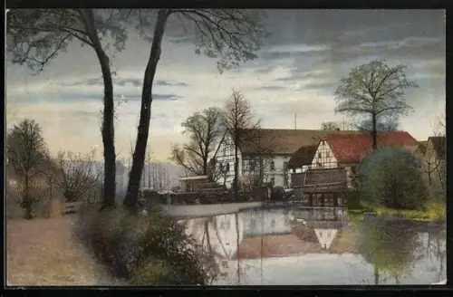 AK Photochromie NR: 1309, Bauernhäuser am See