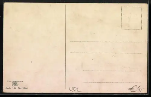 Künstler-AK Photochromie Nr. 2946: Marken, Ortspartie und Männer mit Booten