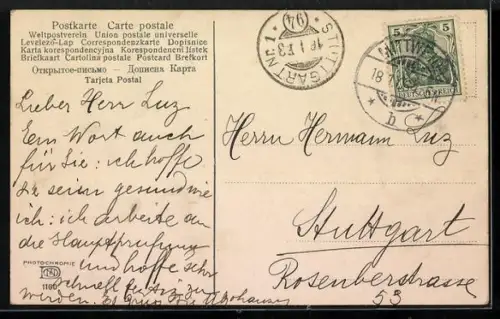 Künstler-AK Photochromie Nr. 1160: Winterlandschaft mit Häusern und Bäumen