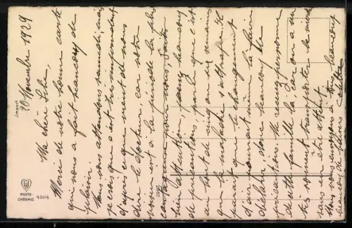 Künstler-AK Photochromie Nr. 4504: Flusslandschaft im Winter