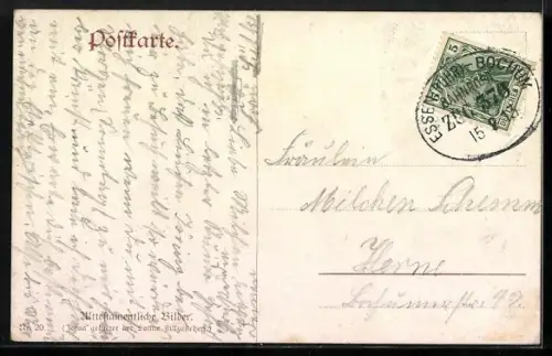 AK Josua gebietet der Sonne still zu stehen, Jos 10,12, Bibel