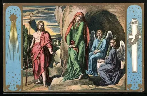 AK Magdalena suchet den Herrn und findet ihn nicht, Bibel