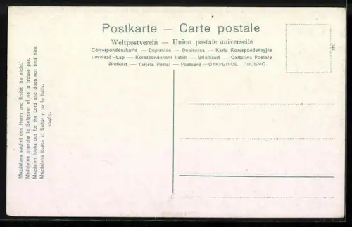 AK Magdalena suchet den Herrn und findet ihn nicht, Bibel