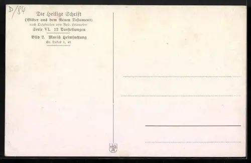 Künstler-AK Bilder aus dem neuen Testament, Martä Heimsuchung