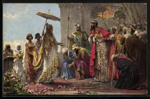 AK Salomo empfängt die Königin von Saba