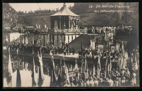 AK Leipzig, Völkerschlachtdenkmal, feierliche Einweihung am 13. Oktober 1913, Befreiungskriege