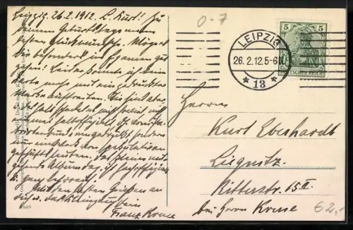 AK Leipzig, Völkerschlachtdenkmal, Bei Dämmerlicht