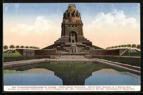 AK Leipzig, Völkerschlachtdenkmal in Frontansicht