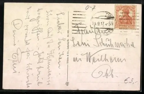 AK Leipzig, Völkerschlachtdenkmal mit Strassenbahn