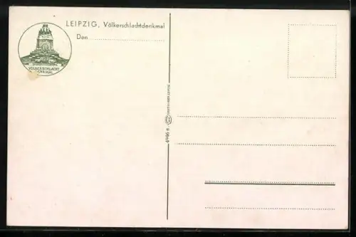 AK Leipzig, Völkerschlachtdenkmal in Leipzig
