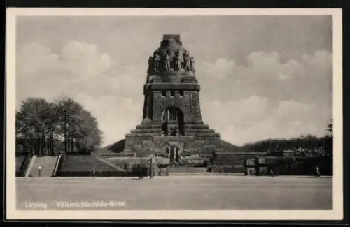 AK Leipzig, Völkerschlachtdenkmal, Vorderansicht