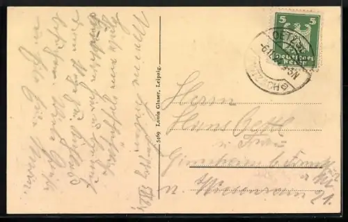 AK Leipzig, Sicht auf das Völkerschlachtdenkmal