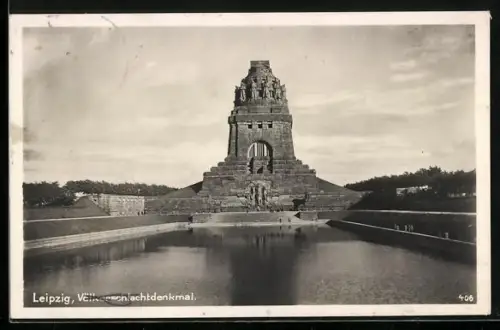 AK Leipzig, Aussenansicht des Völkerschlachtdenkmals