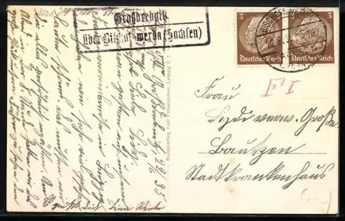 AK Leipzig, Aussenansicht des Völkerschlachtdenkmals