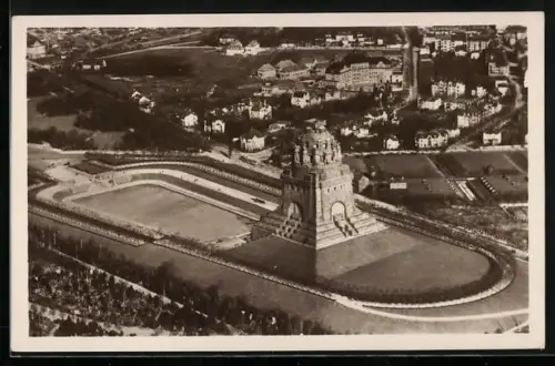 AK Leipzig, Völkerschlachtdenkmal, Luftbild