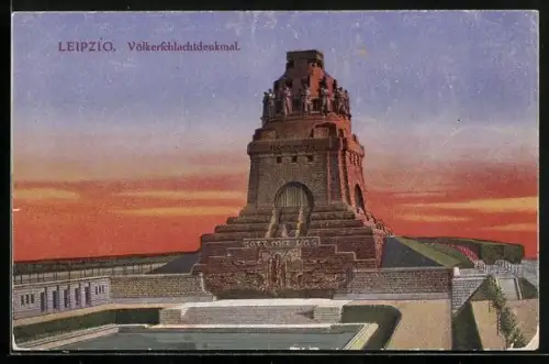 AK Leipzig, Völkerschlachtdenkmal, Frontansicht