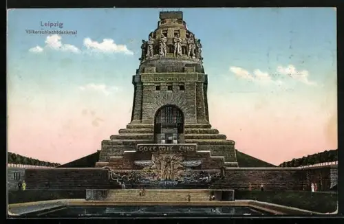 AK Leipzig, Völkerschlachtdenkmal, Vorderansicht