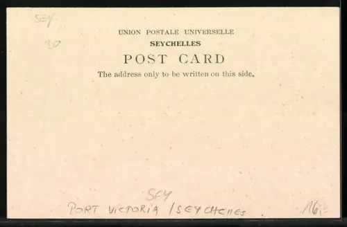 AK Port Victoria /Seychelles, Chemin du Parc a Tortues