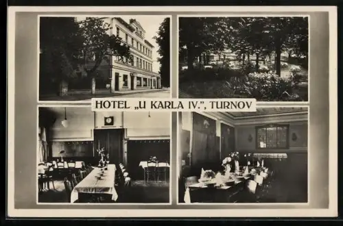 AK Turnau /Turnov, Hotel U Karla IV., Innenansicht