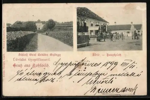 AK Kohfidisch, Schloss Graf Erdödy György, Hauptplatz