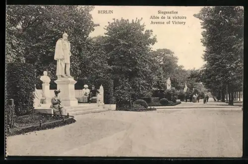 AK Berlin-Tiergarten, Siegesallee, Statuen