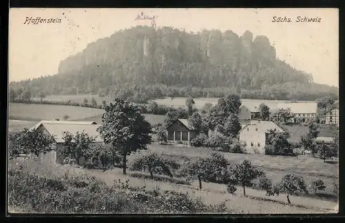 AK Pfaffenstein /Sächs. Schweiz, Panorama