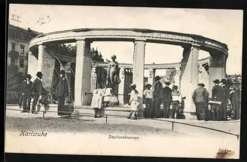 AK Karlsruhe, Stephansbrunnen